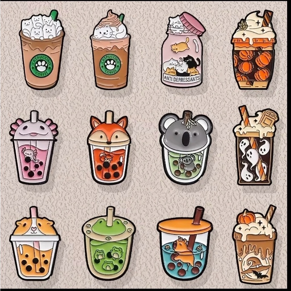 Cute Set of 12 Enamel Pins